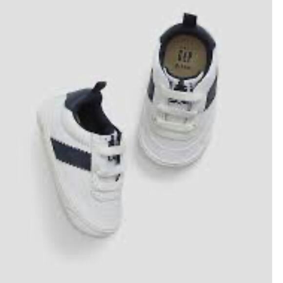 Baby Gap White and Navy Striped Sneakers - Picture 7 of 7